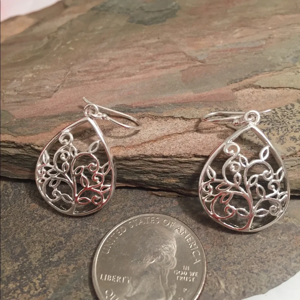 Tree of Life Feminine Silver Plated Earrings